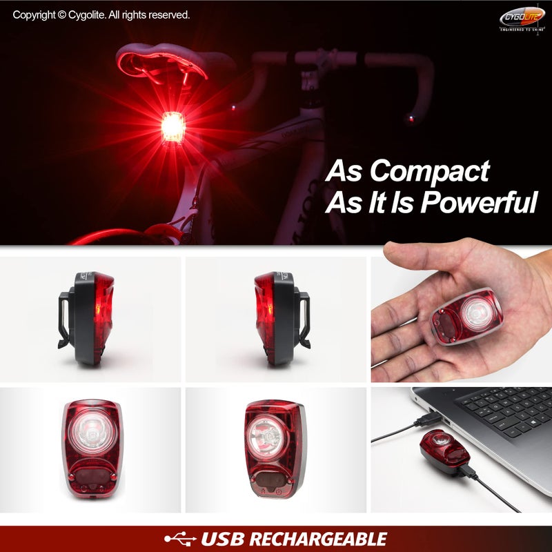 Cygolite Hotshotâ€“ High Power 2 Watt Bike Taillightâ€“ 6 Night & Daytime Modesâ€“ User Tuneable Flash Speedâ€“ Compact Designâ€“ IP64 Water Resistantâ€“ Secured Hard Mountâ€“ USB Rechargeableâ€“ Great for Busy Roads - Image 5